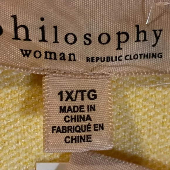 Philosophy Women's Striped V Neck Long Sleeve Pullover Sweater Size 1X NWT - Picture 10 of 14